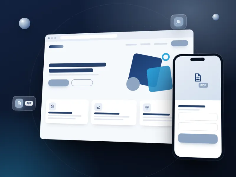 Concept de démonstration : site corporate avec pages d’expertise et prise de rendez-vous.